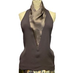 Dusky Plum Haider Ackermann fall 2012 Cowl-neck/cross-over racerback top